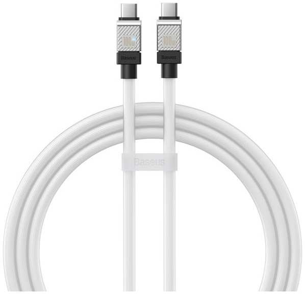 Кабель Baseus CoolPlay Series Fast Charging Cable USB-C/USB-C 100W 1m White (CAKW000202)