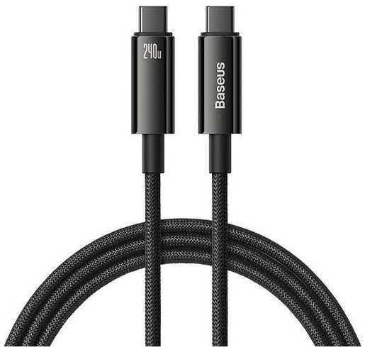 Кабель Baseus Tungsten Gold Fast Charging Data Cable USB-C/USB-C 3m Black (CAWJ040201)