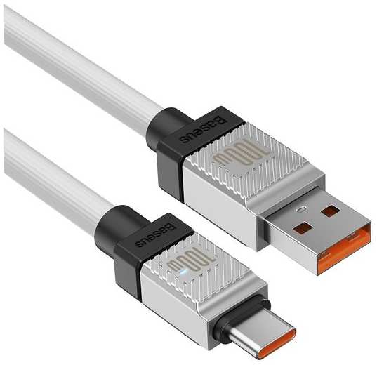 Кабель Baseus CoolPlay Series Fast Charging Cable USB-A/USB-C 100W 1m White (CAKW000602)