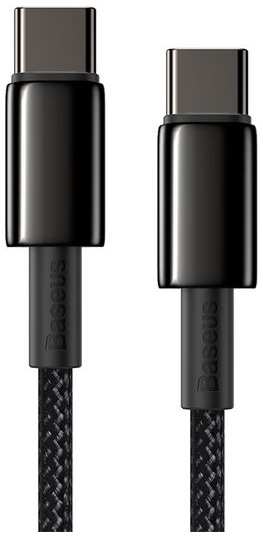 Кабель Baseus Tungsten Gold Fast Charging Data Cable Type-C/Type-C 1m Black (CATWJ-01)