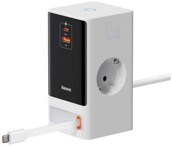 Сетевое зарядное устройство Baseus PowerCombo Digital PowerStrip Glacier (PSLR000602)