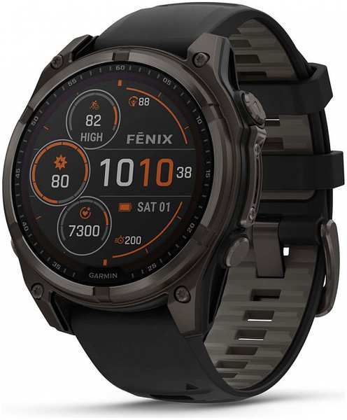 Смарт-часы Garmin Fenix 8 AMOLED Sapphire 47mm Dark Grey/Black 9098053015