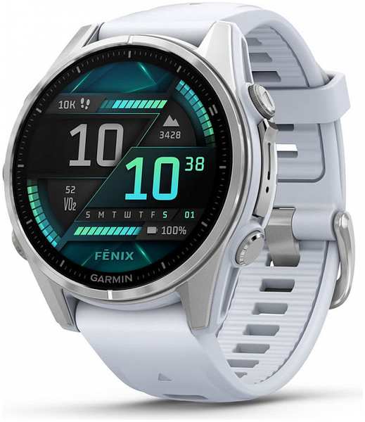 Смарт-часы Garmin Fenix 8 AMOLED 43mm Silver/White 9098053017