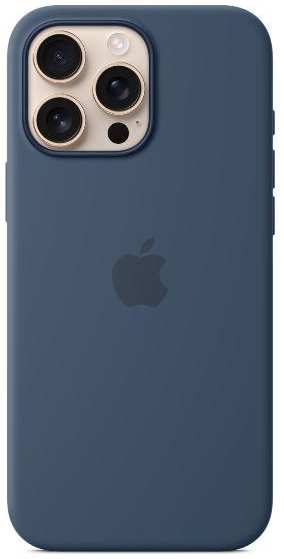 Чехол Apple Silicone Case with MagSafe для iPhone 16 Pro Max Denim (MYYU3)