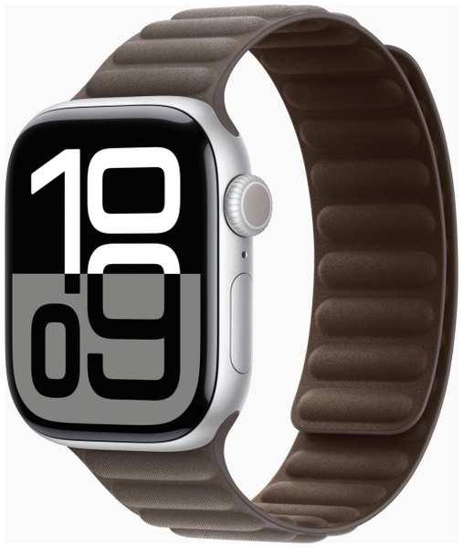 Смарт-часы Apple Watch Series 10 46mm Silver Aluminum Case with Dark Taupe Magnetic Link, размер S/M