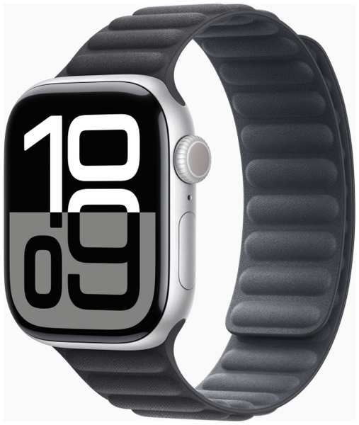 Смарт-часы Apple Watch Series 10 46mm Silver Aluminum Case with Black Magnetic Link, размер S/M 9098053642