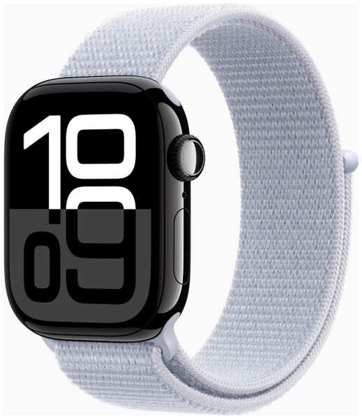 Смарт-часы Apple Watch Series 10 46mm Jet Black Aluminum Case with Blue Cloud Sport Loop, размер Regular 9098053646