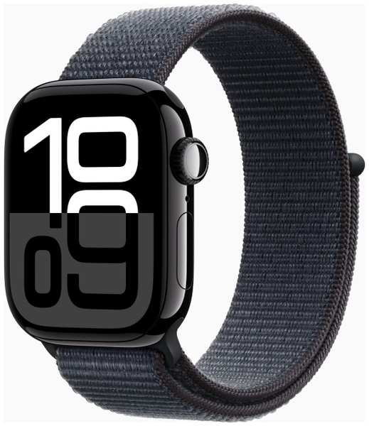 Смарт-часы Apple Watch Series 10 46mm Jet Black Aluminum Case with Ink Sport Loop, размер Regular 9098053647