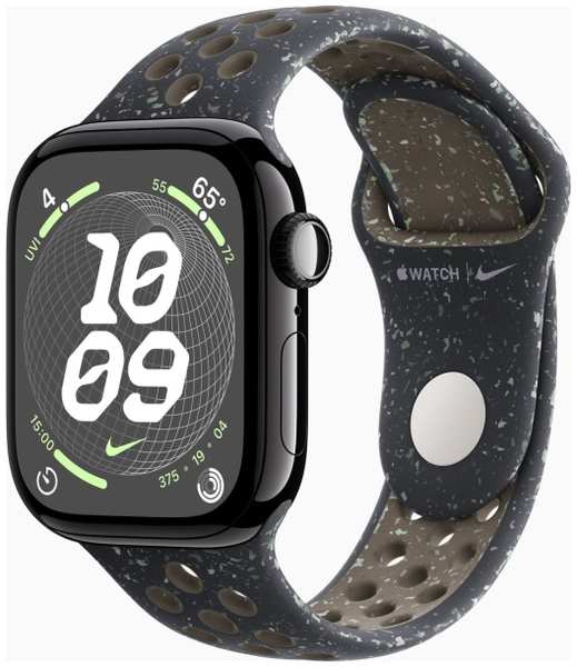 Смарт-часы Apple Watch Series 10 42mm Jet Aluminum Case with Midnight Sky Nike Sport Band, размер M/L