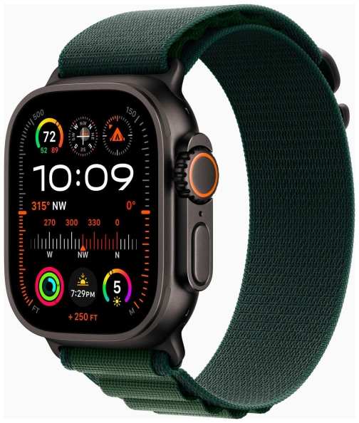 Смарт-часы Apple Watch Ultra 2 49mm Black Titanium Case with Dark Green Alpine Loop, размер Large 9098053662