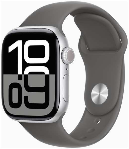 Смарт-часы Apple Watch Series 10 46mm Silver Aluminum Case with Stone Gray Sport Band, размер S/M 9098053813