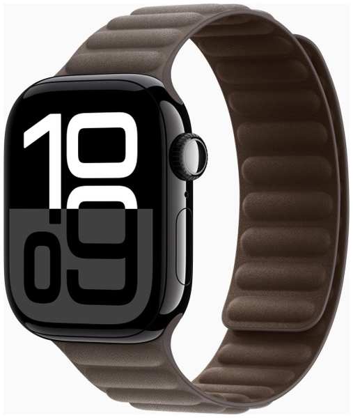 Смарт-часы Apple Watch Series 10 46mm Jet Black Aluminum Case with Dark Taupe Magnetic Link, размер S/M 9098053836