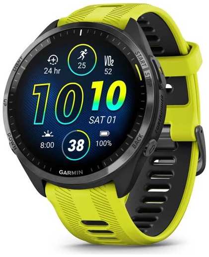 Смарт-часы Garmin Forerunner 965 47mm Black/Dark Grey/Yellow (010-02809-12) 9098059640