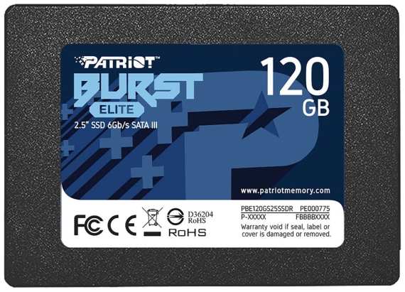 SSD накопитель Patriot Memory Burst Elite 120GB (PBE120GS25SSDR)