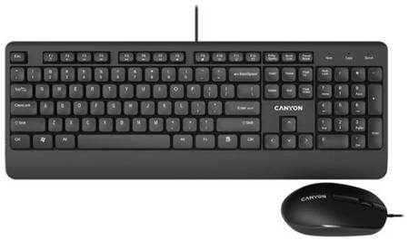 Комплект клавиатура+мышь Canyon CNE-CSET4-RU