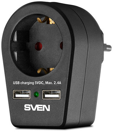 Сетевой фильтр SVEN SF-S1U черный 9098100322