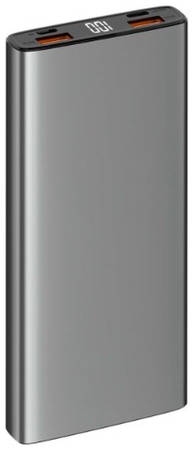 Внешний аккумулятор TFN Steel LCD PD 10000 мАч, (PB-228-GR)