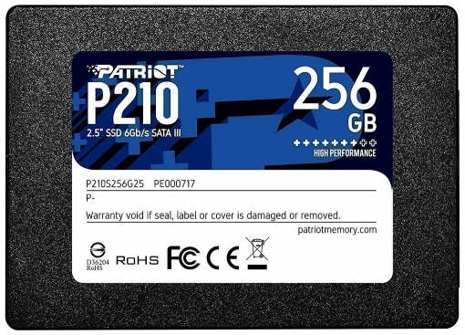 SSD накопитель Patriot Memory P210 256GB (P210S256G25) 9098103772