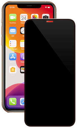 Защитное стекло с рамкой 3D Deppa Privacy для iPhone X/XS/11 Pro, черная рамка (62597) 9098108302