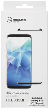 Защитное стекло с рамкой 3D RED-LINE для Samsung Galaxy S10 Black (УТ000017924) 9098129033