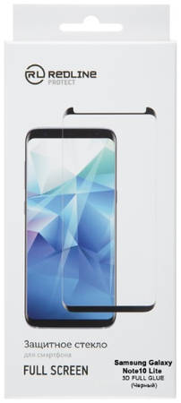 Защитное стекло с рамкой 3D RED-LINE для Samsung Galaxy Note 10 Lite Black (УТ000019435)