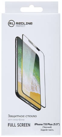 Защитное стекло на заднюю панель RED-LINE для iPhone 7/8 Plus Black (УТ000013938)
