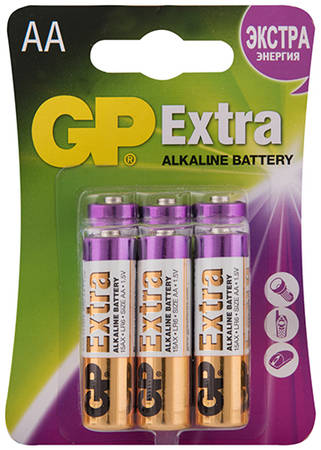 Батарейки GP Extra Alkaline AA (LR6), 6 шт (GP15AXNEW-CR6) 9098169188