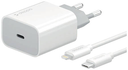 Сетевое зарядное устройство Deppa USB/Type-C, + кабель USB-C/Lightning MFI (11392)