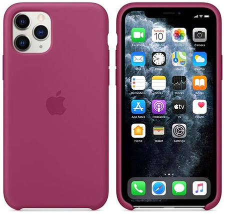 Чехол Apple Silicone Case для iPhone 11 Pro Pomegranate (MXM62ZM/A)