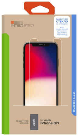 Защитное стекло InterStep глянцевое 0,3 мм для iPhone SE 2020/8/7 (IS-TG-IPHON8UNI-UA3B202)