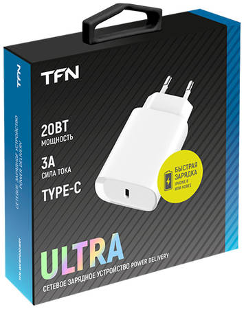 Сетевое зарядное устройство TFN Ultra PD 20W White (TFN-WCRPD30W01) 9098190402