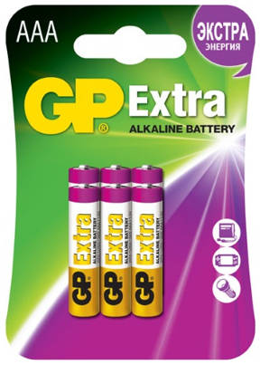 Батарейки GP Extra Alkaline ААА (LR03), 6 шт (24AX-2CR6) 9098280287