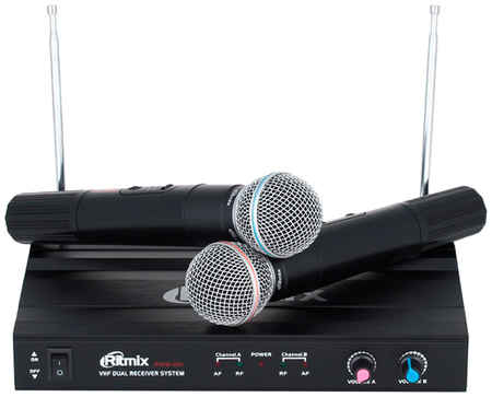 Беспроводная микрофонная система Ritmix RWM-221, 2 микрофона