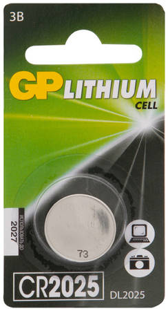 Батарейка GP литиевая, CR2025(3V), 1 шт. (CR2025-CR1) 9098401126