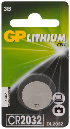 Батарейка GP литиевая CR2032, 1 шт. (CR2032-CR1) 9098422277