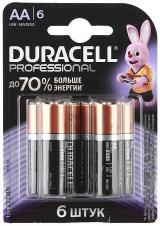 Батарейки Duracell LR6-6BL Professional 9098643382