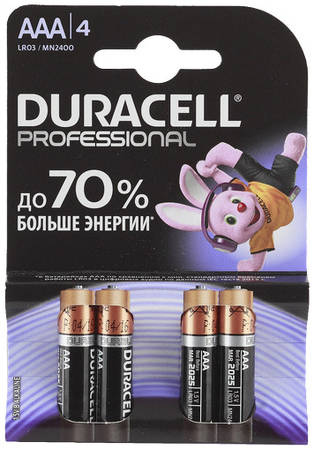 Батарейки Duracell LR03-4BL Professional 9098643387