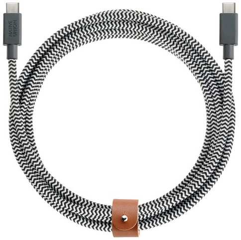 Кабель NATIVE-UNION Belt Cable, USB Type С - USB Type C, 2,4 м, Zebra (BELT-KV-C-ZEB)