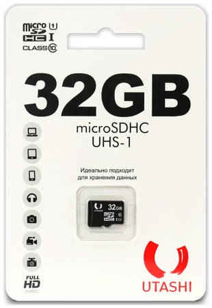 Карта памяти Utashi microSDHC 32GB Сlacc 10 UHS-I (UT32GBSDCL10-00)