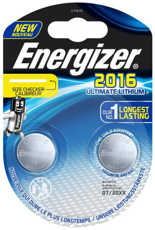 Батарейки Energizer Ultimate Lithium CR2016 BP2, 2 шт. (E301319500) 9098738408
