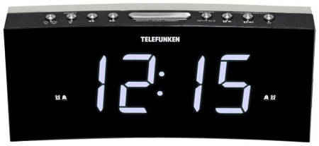 Часы с радио Telefunken TF-1569U черный/белый 9098794531