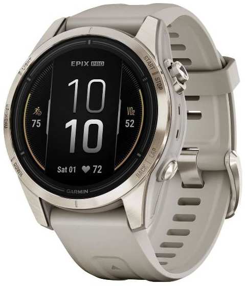 Смарт-часы Garmin Epix Pro (Gen 2) 42mm Sapphire Edition, корпус со песочным ремешком (010-02802-11)