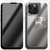 Комплект защитных стекол Krutoff для iPhone 15 Pro Max, экран/задняя панель/камера (480466)