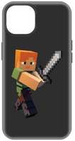 Чехол Krutoff Soft Case Minecraft - Алекс для iPhone 15 (477238)