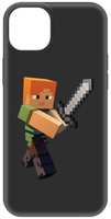 Чехол Krutoff Soft Case Minecraft: Алекс для iPhone 15 Plus (477403)