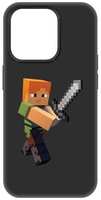 Чехол Krutoff Soft Case Minecraft: Алекс для iPhone 15 Pro (477568)