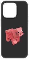 Чехол Krutoff Soft Case Minecraft: Свинка для iPhone 15 Pro (477572)