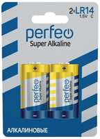 Батарейки Perfeo Super Alkaline LR14 (C), 1.5В, 2 шт (LR14/2BL)