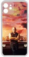 Чехол Krutoff Clear Case ″Форсаж: Доминик Торетто″ для iPhone 12, с защитой камеры (465805)