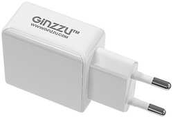 Сетевое зарядное устройство Ginzzu 2 USB 5V/3,1A, с кабелем 8pin, 1m (GA-3313UW)